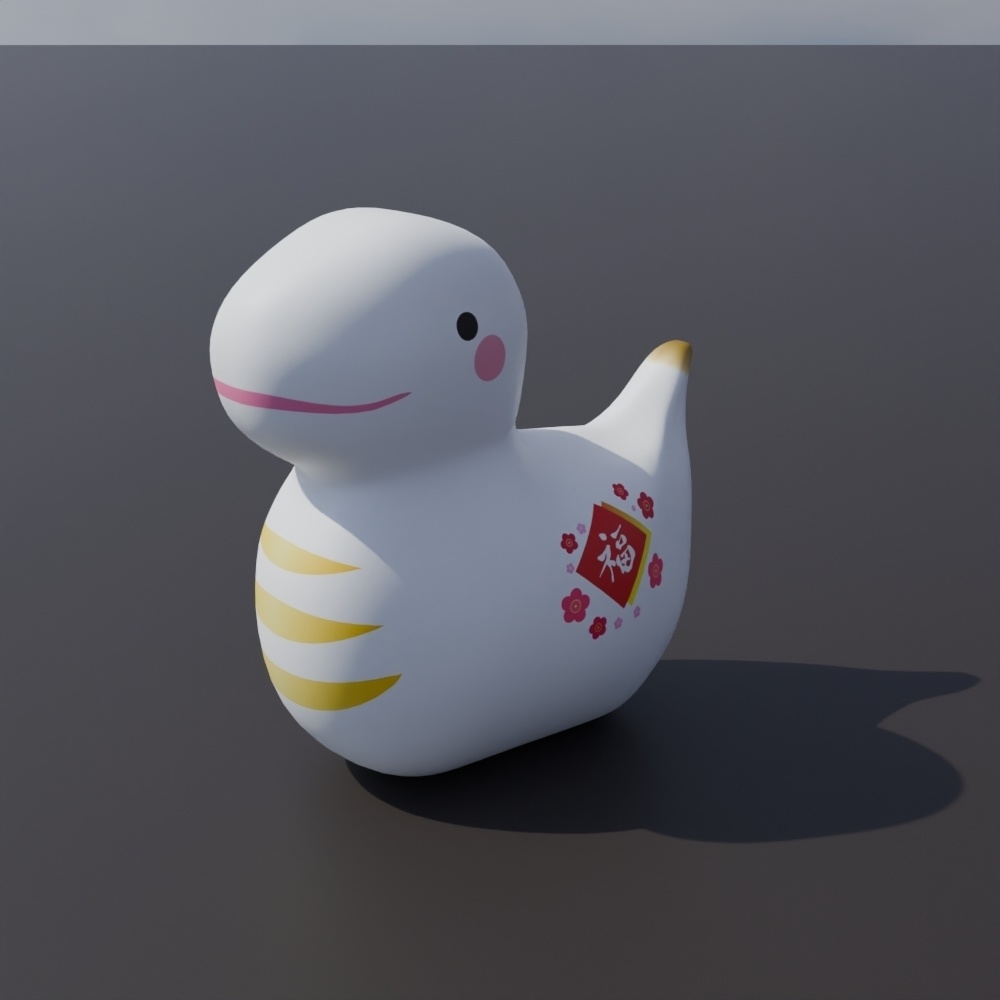 へび土鈴-SnakeClayBell-3Dモデル