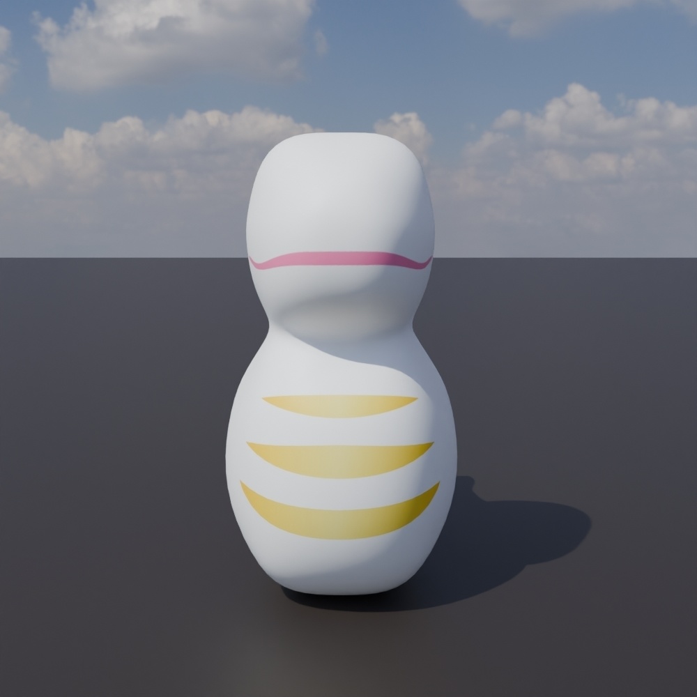 へび土鈴-SnakeClayBell-3Dモデル