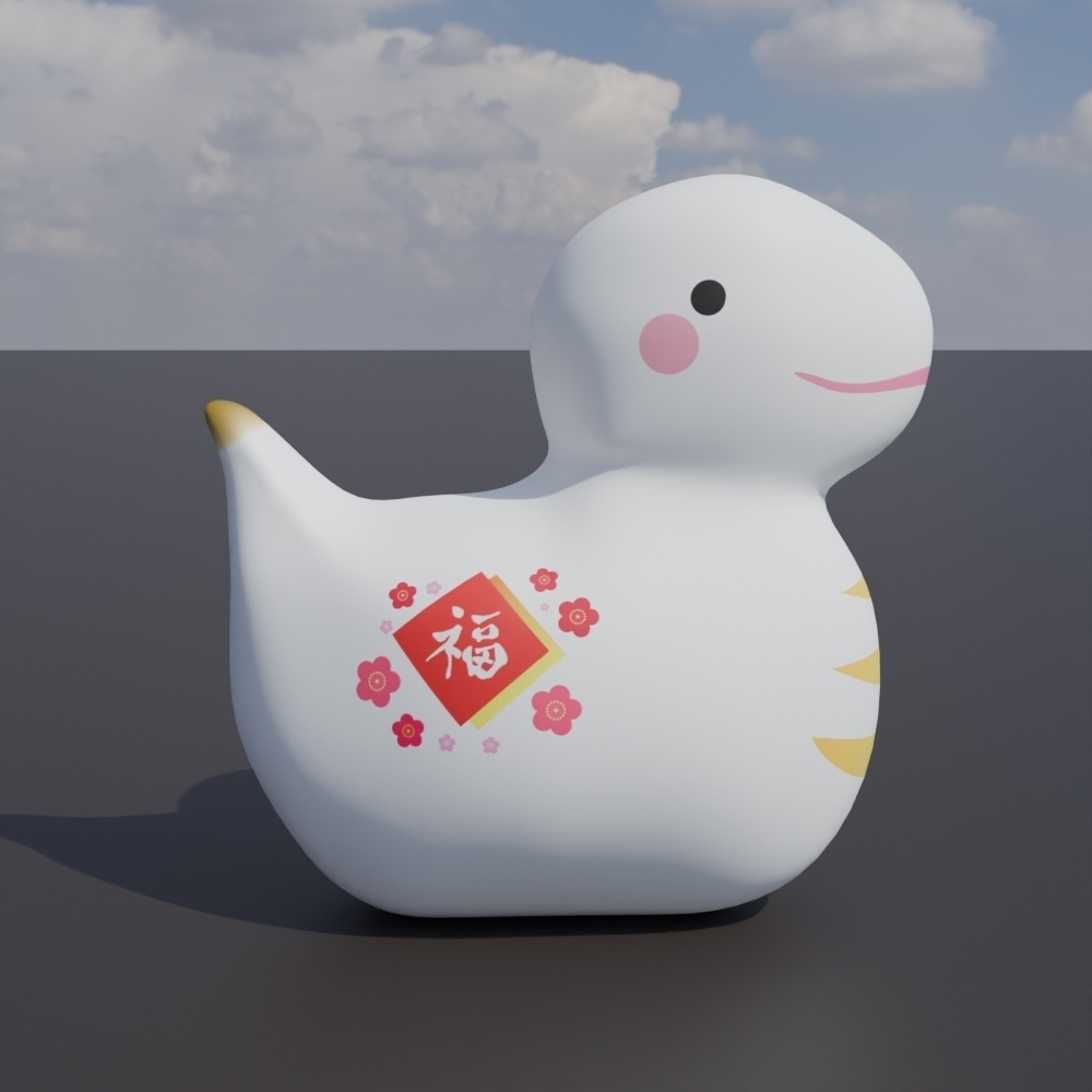 へび土鈴-SnakeClayBell-3Dモデル