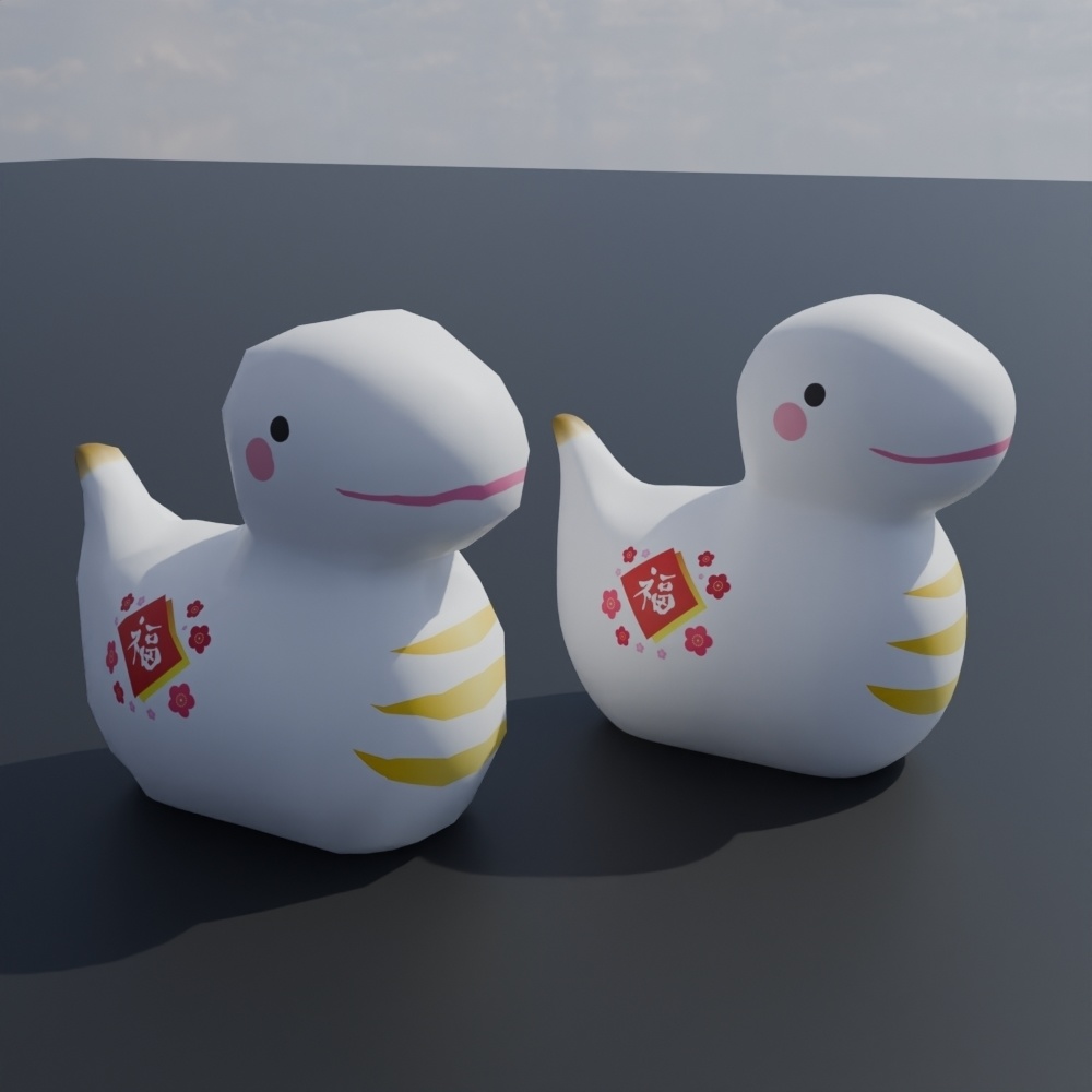 へび土鈴-SnakeClayBell-3Dモデル