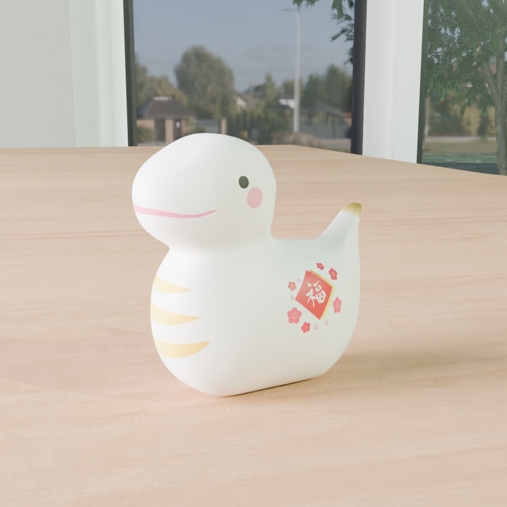 へび土鈴-SnakeClayBell-3Dモデル