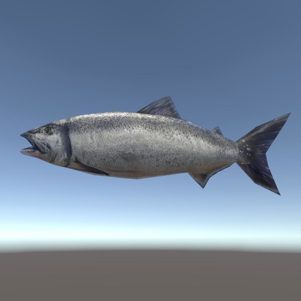 【無料】鮭っぽいの-salmon-3Dモデル