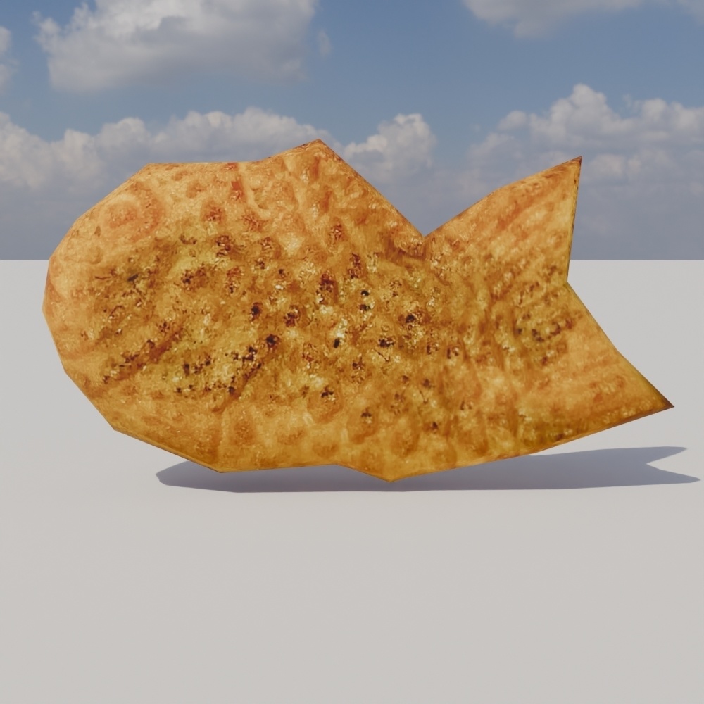 【無料】たいやき-taiyaki-3Dモデル