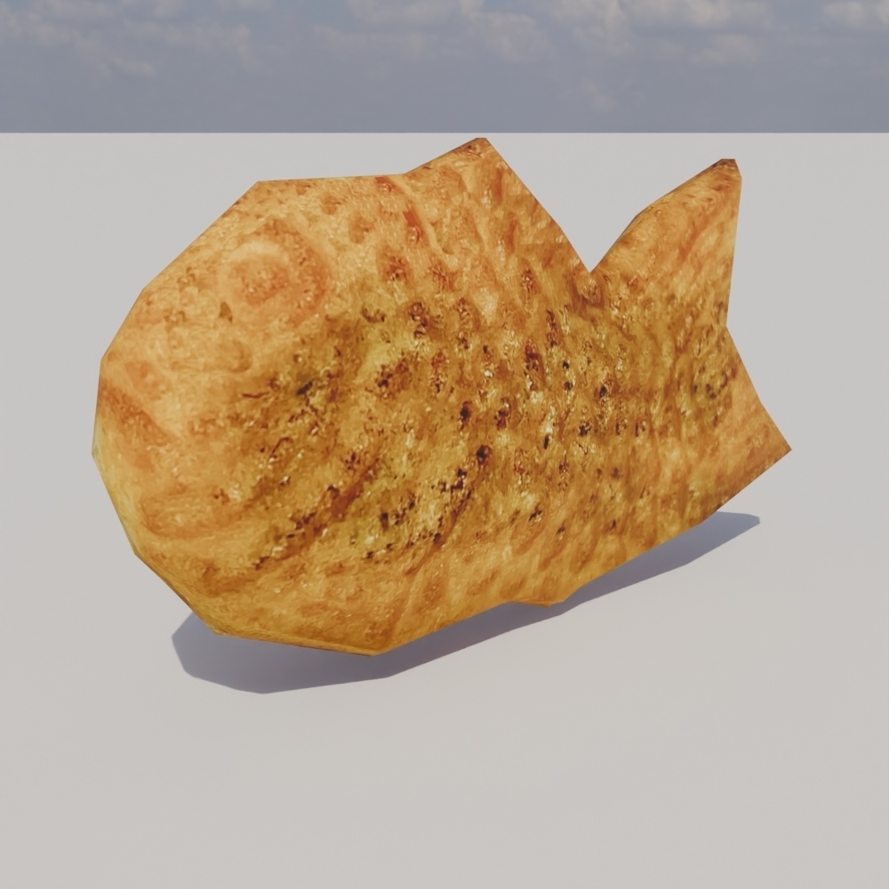 【無料】たいやき-taiyaki-3Dモデル