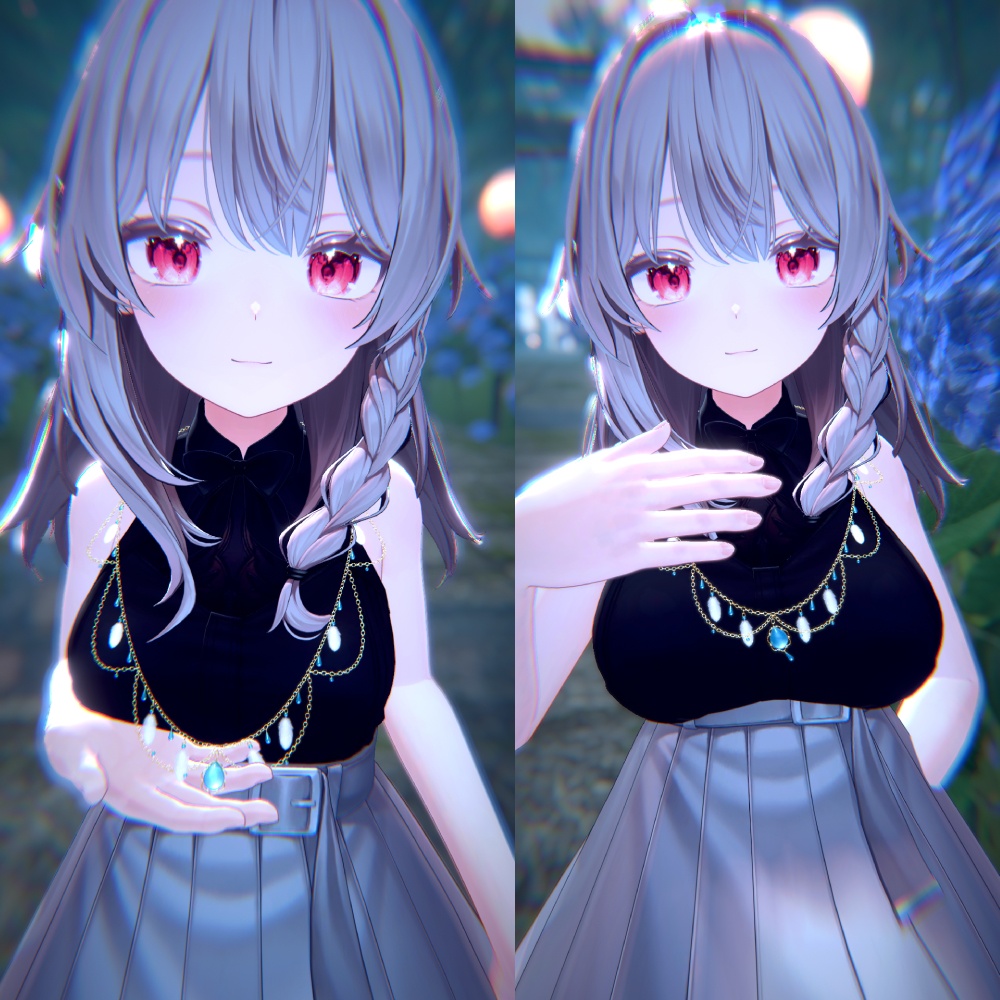 aquamarine wing necklace - アクアマリン 翼 ネックレス {Shinano_SHINANO -しなの}