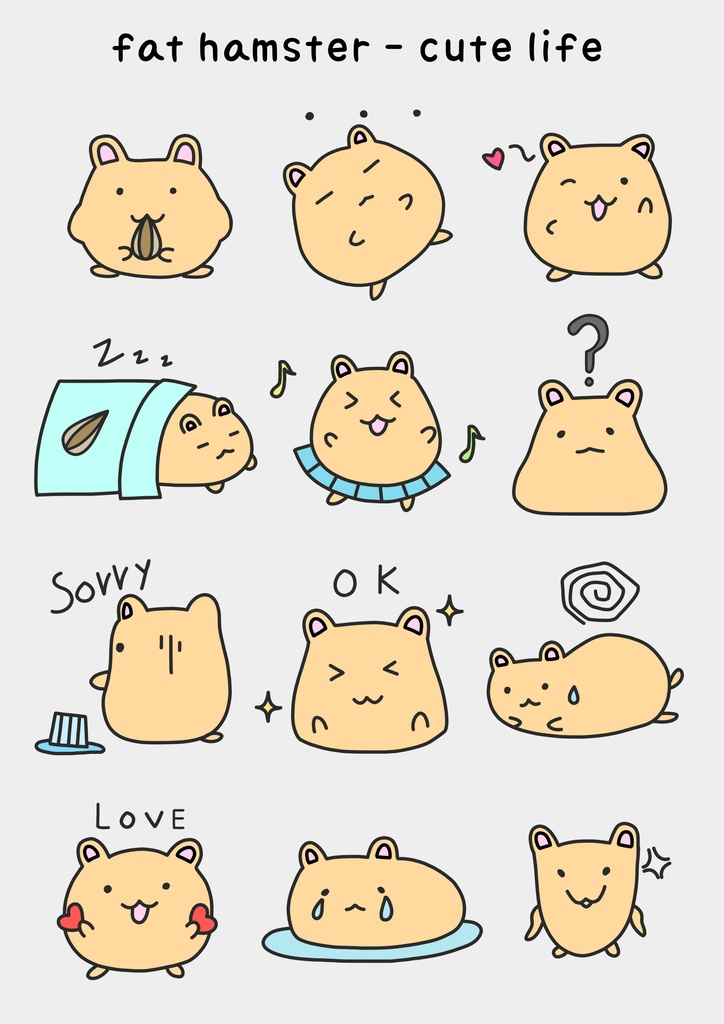 太ったハムスター png12