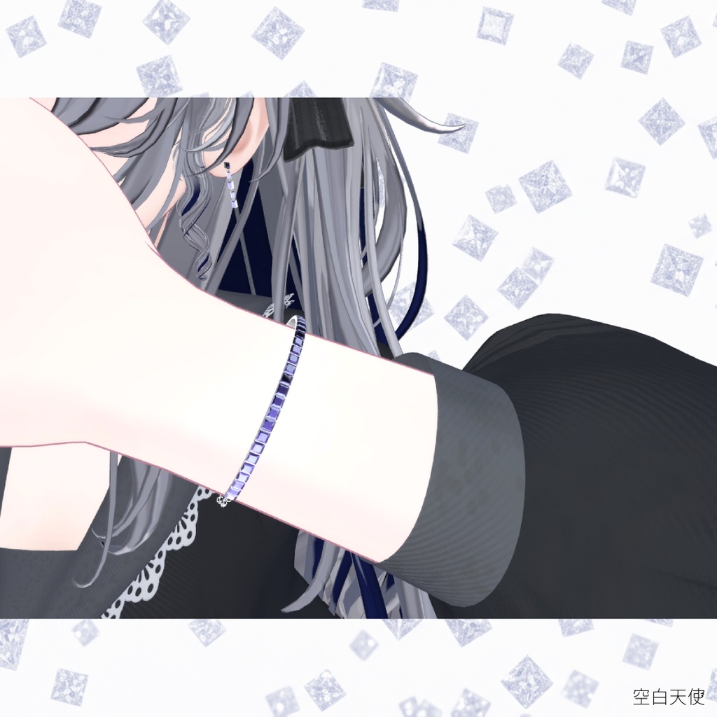 Dia earrings bracelet set