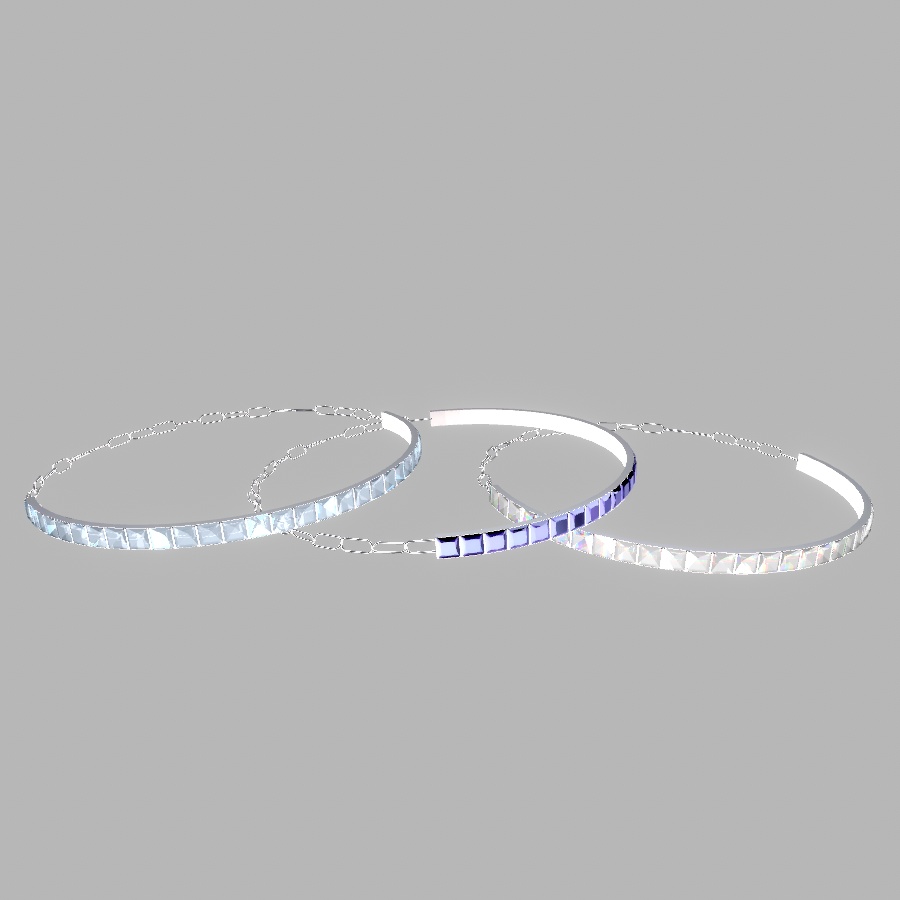 Dia earrings bracelet set
