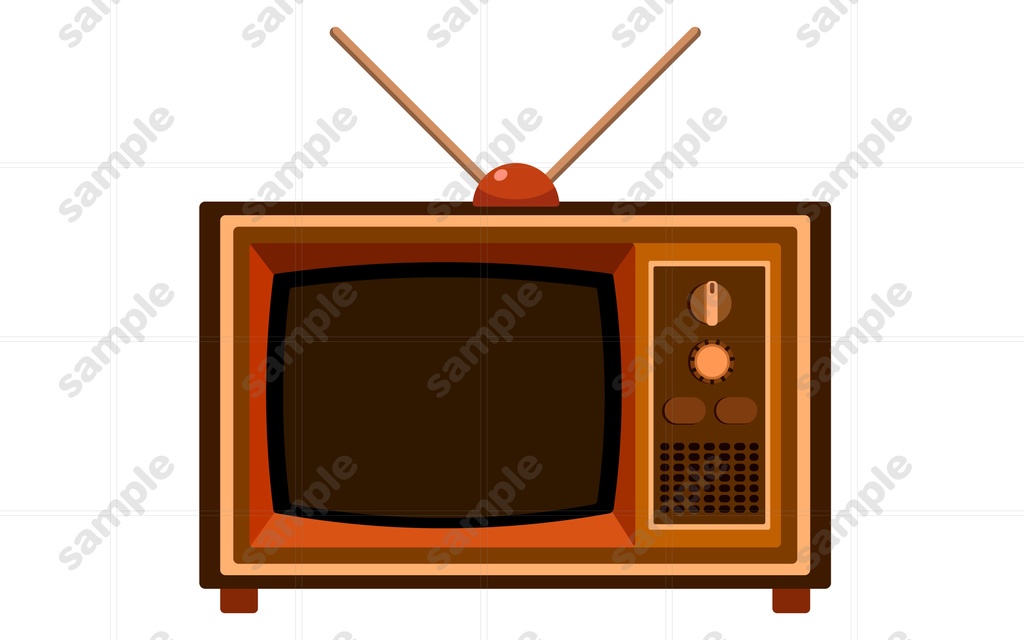レトロなテレビのイラスト素材