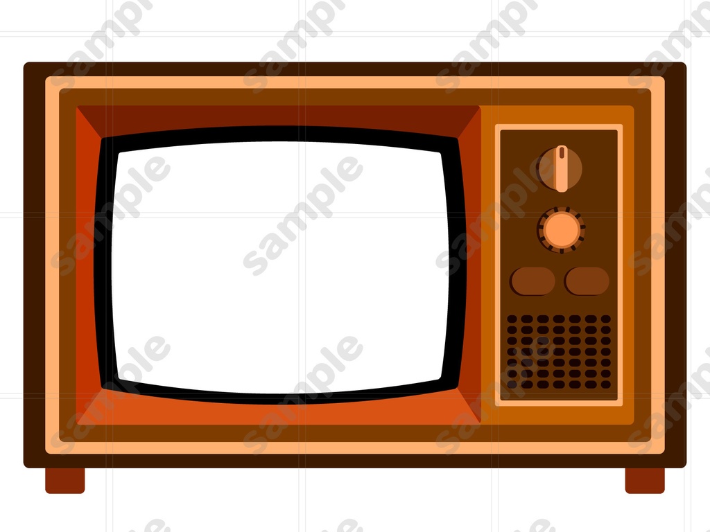 レトロなテレビのフレーム素材