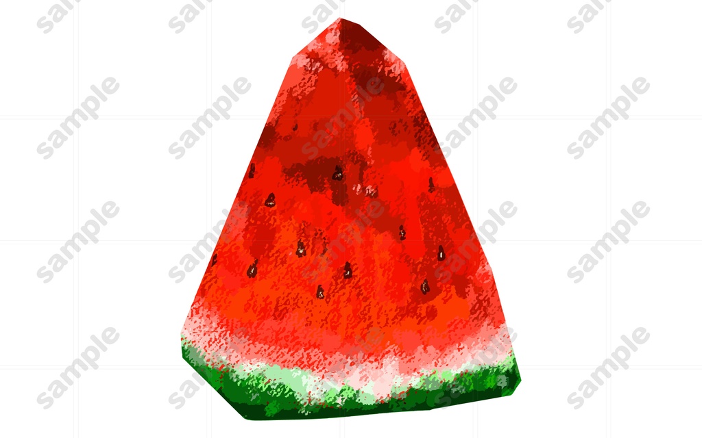 カットしたスイカのイラスト素材