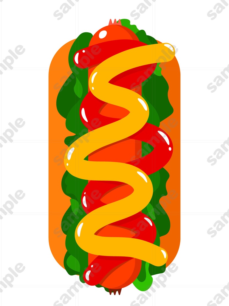 ホットドッグのイラスト素材
