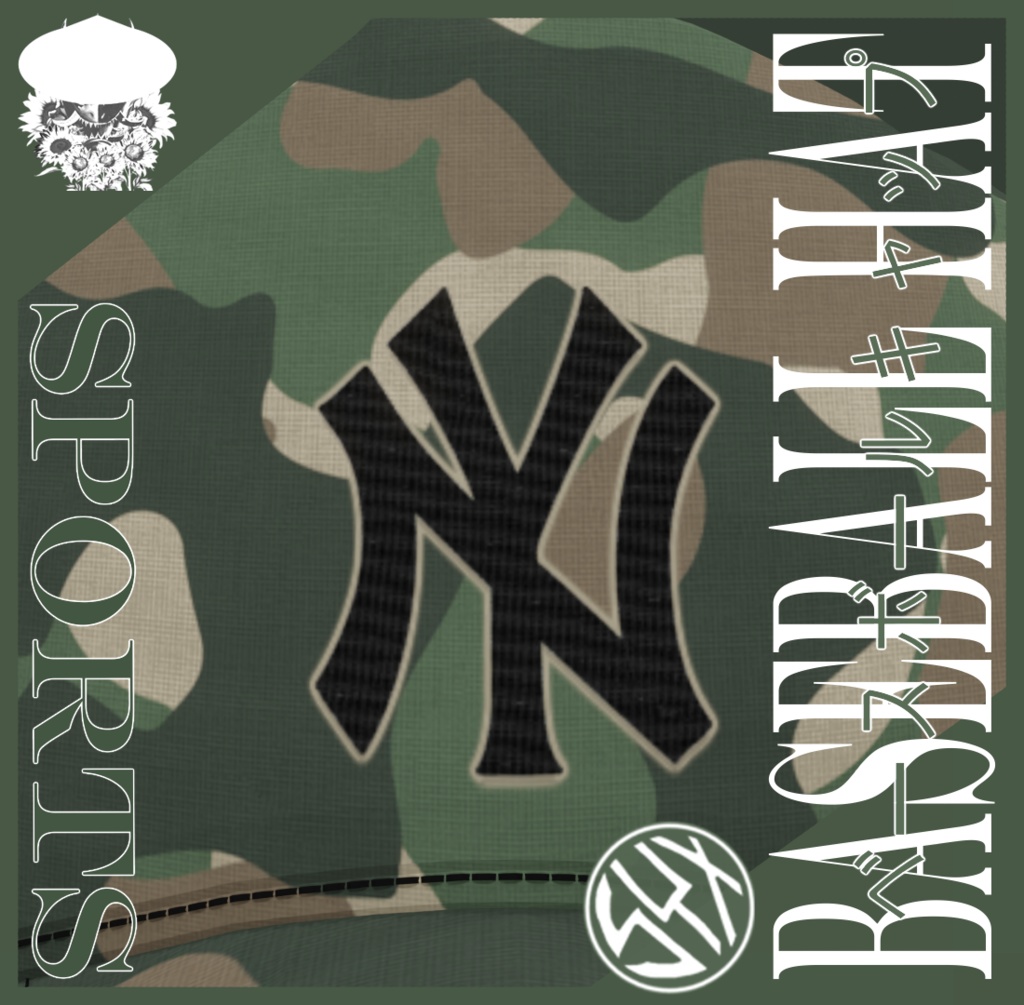 NYカモベースボールキャップ NY Camo Baseball Cap