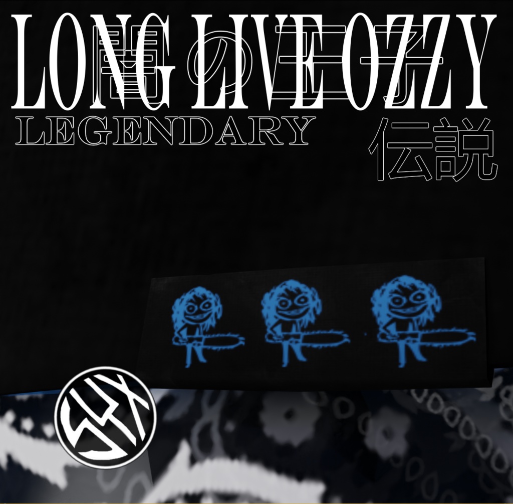 OZZY BIG BLUE - PRINCE OF DARKNESS 闇の王子 - Trucker Hat トラッカーキャップ