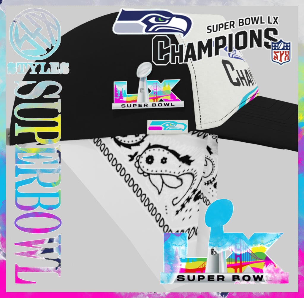 🏈 SUPER BWL CHAMPS || SEA HAWKS || OFF-WHITE カラーウェイ