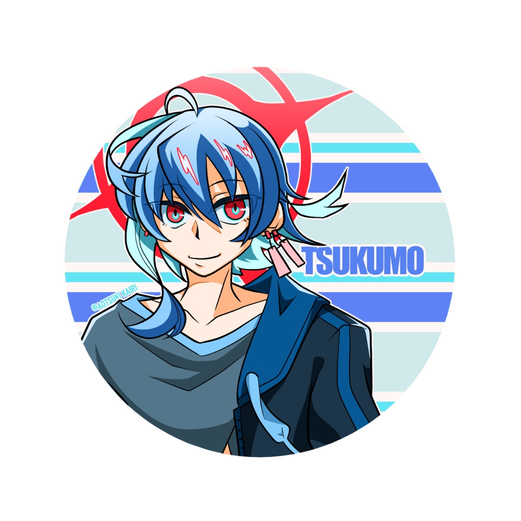 レインボー缶バッジ（ツクモ）