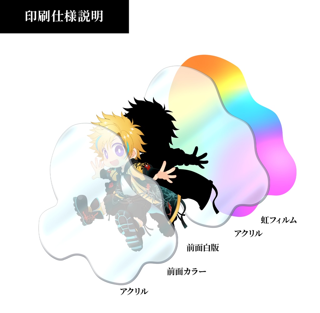 プリズムアクリルスタンド【20個から生産OK】