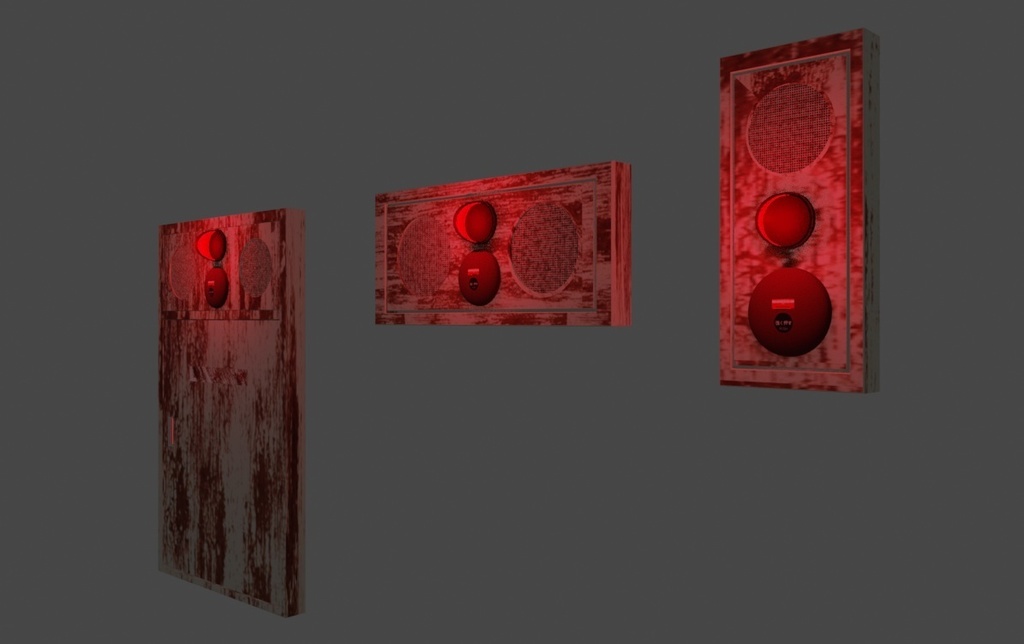 非常ベル3点セット(錆あり) - Unity等のゲーム制作用に