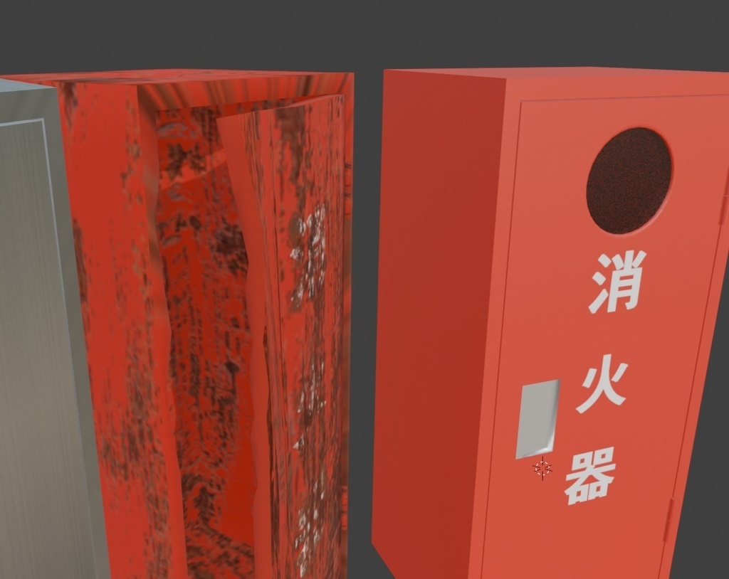 【3Dモデル】消火器セット- Unity等のゲーム制作用に