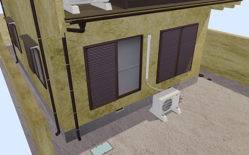 【3Dアセット】日本の戸建て住宅01-Japanese Detached House 3D Model|ゲーム製作や映像制作用に