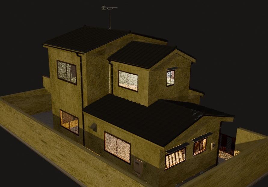 【3Dアセット】日本の戸建て住宅01-Japanese Detached House 3D Model|ゲーム製作や映像制作用に