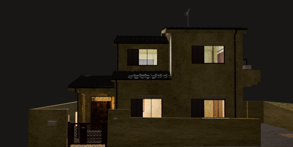 【3Dアセット】日本の戸建て住宅01-Japanese Detached House 3D Model|ゲーム製作や映像制作用に