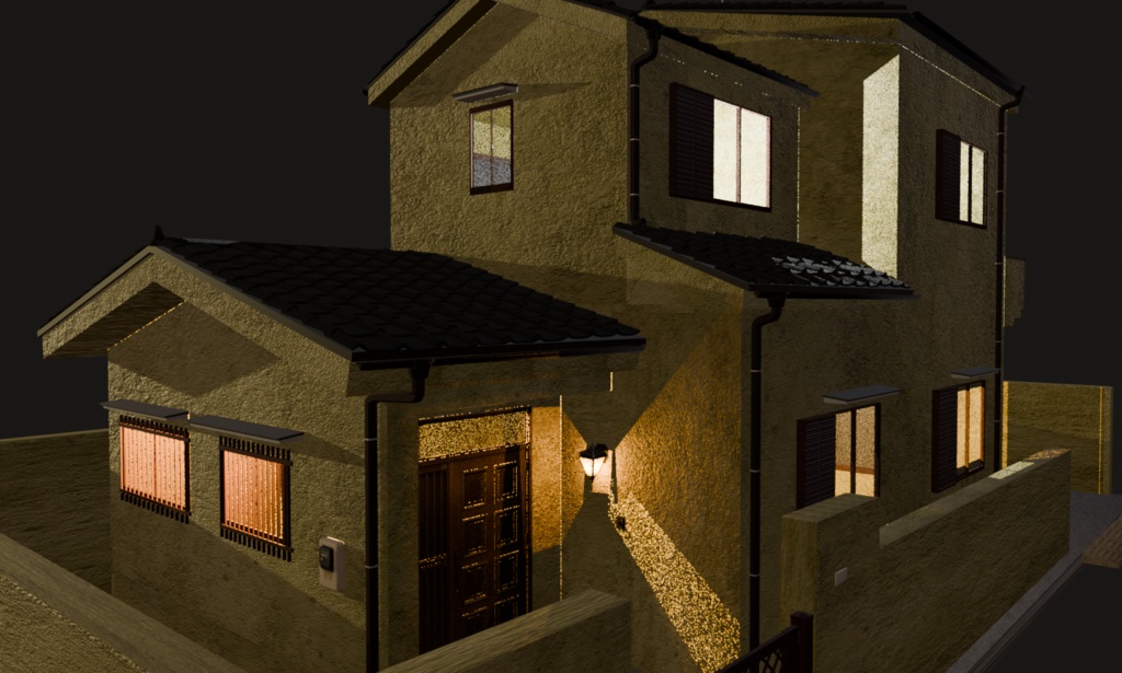 【3Dアセット】日本の戸建て住宅01-Japanese Detached House 3D Model|ゲーム製作や映像制作用に