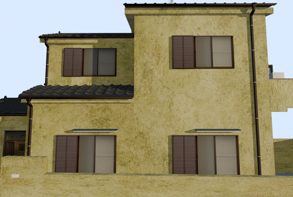 【3Dアセット】日本の戸建て住宅01-Japanese Detached House 3D Model|ゲーム製作や映像制作用に