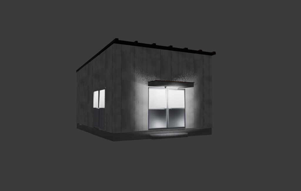 【3DModel】プレハブ小屋_01 - Prefab hut_01｜ゲーム製作や映像制作用に