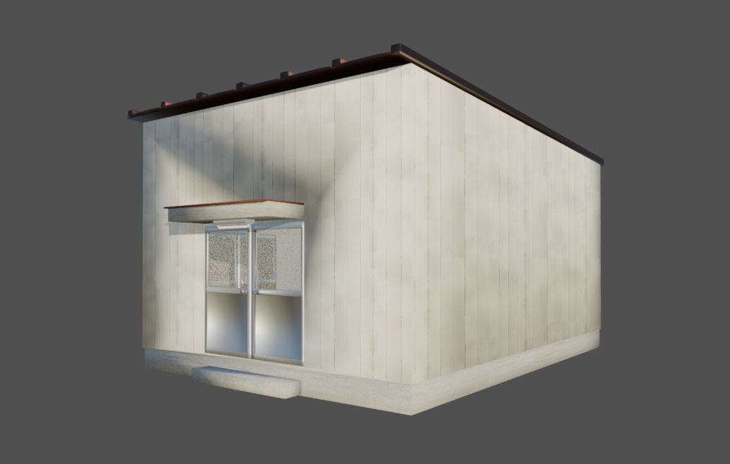 【3DModel】プレハブ小屋_01 - Prefab hut_01|ゲーム製作や映像制作用に