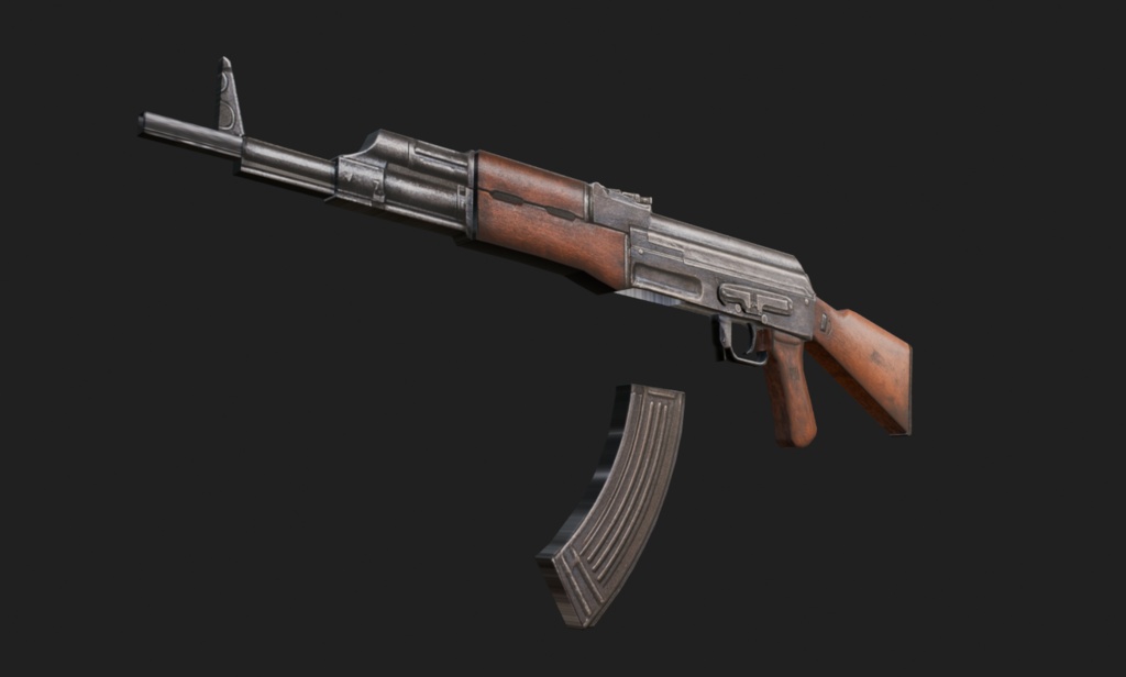 【無料3D】銃_01 - gun_01