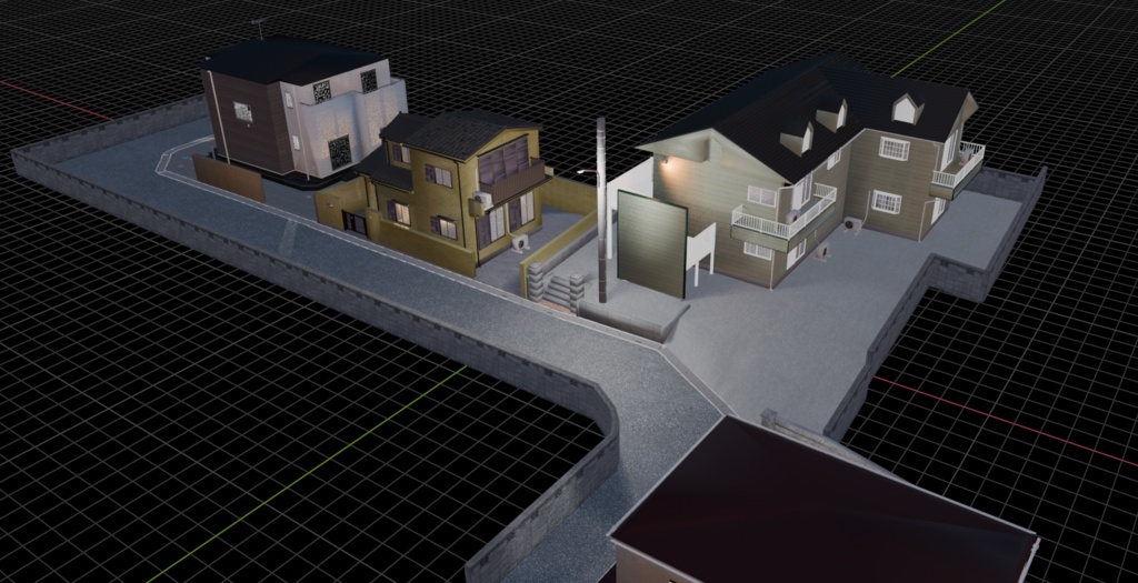 【日本の風景】日本の戸建て住宅02|3Dモデル【Unity・VRChat対応】