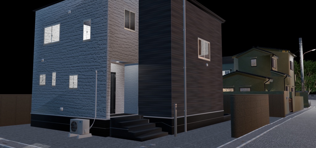 【日本の風景】日本の戸建て住宅02|3Dモデル【Unity・VRChat対応】