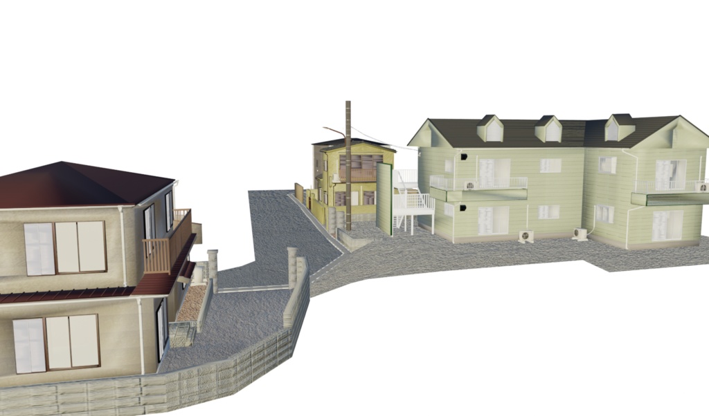 【3Dモデル】日本の戸建て住宅_02(Japanese Detached House)|VRChat・Unity等のゲームエンジン対応