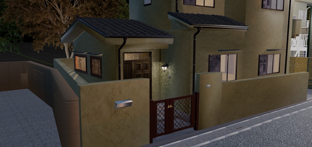 【日本の風景】日本の戸建て住宅02|3Dモデル【Unity・VRChat対応】