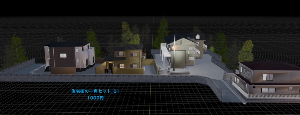 【日本の風景】日本のアパート01|住宅街背景3Dモデル【Unity・VRChat対応】