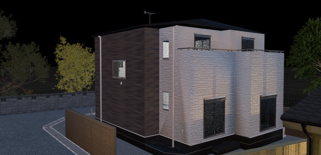 【日本の風景】日本のアパート01|住宅街背景3Dモデル【Unity・VRChat対応】