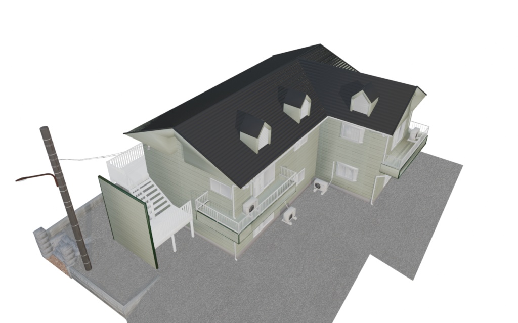 【3Dモデル】日本のアパート_01(Japanese Apartment)|VRChat・Unity等のゲームエンジン対応