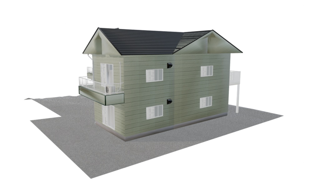 【3Dモデル】日本のアパート_01(Japanese Apartment)|VRChat・Unity等のゲームエンジン対応