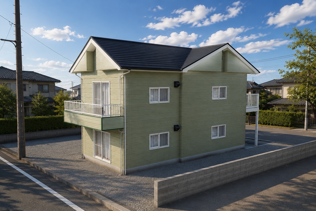 【日本の風景】日本のアパート01|住宅街背景3Dモデル【Unity・VRChat対応】