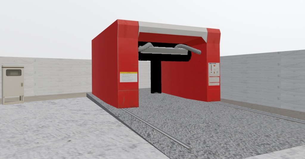 【3Dモデル】日本のガソリンスタンド(Japanese gas station)|VRChatやUnityなどのゲームエンジンに