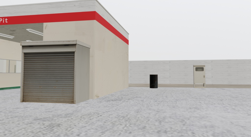 【3Dモデル】日本のガソリンスタンド(Japanese gas station)|VRChatやUnityなどのゲームエンジンに
