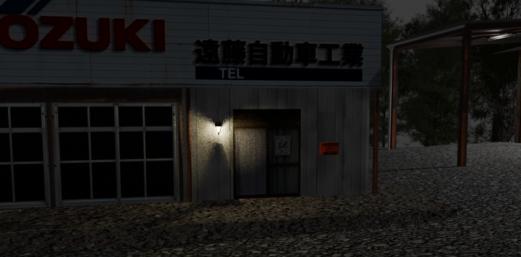 【3Dモデル】自動車整備工場- car repair shop