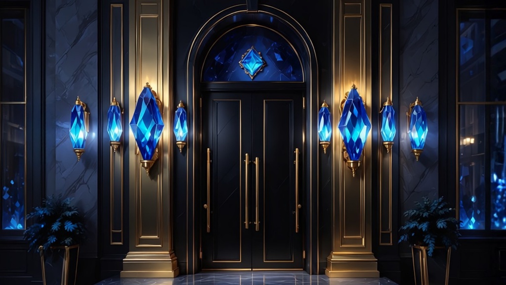 おしゃれな夜の世界の背景素材 -青-