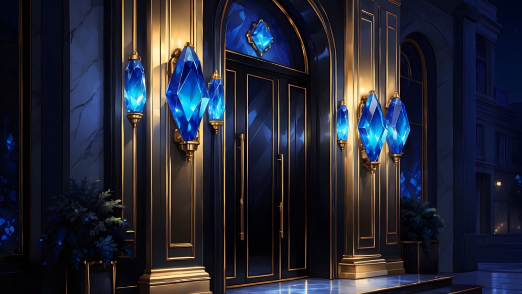 おしゃれな夜の世界の背景素材 -青-