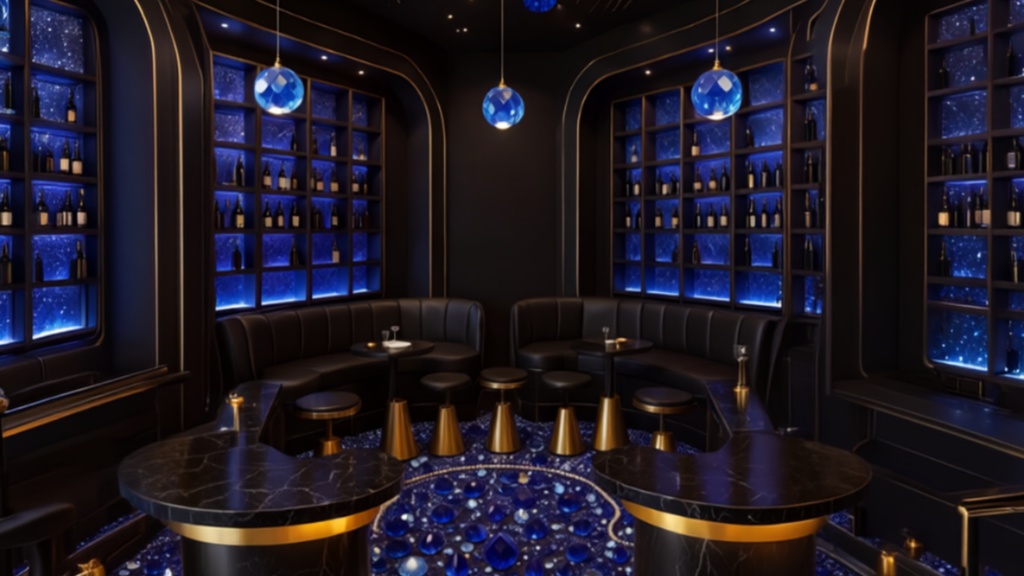 おしゃれな夜の世界の背景素材 -青-