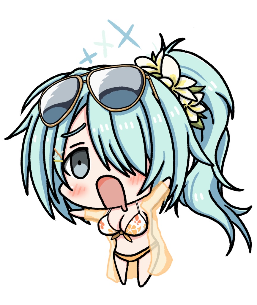 水着ヒヨリクッション（抱き枕風）