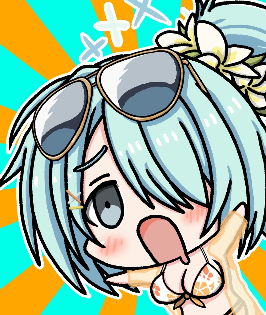 水着ヒヨリクッション(抱き枕風)