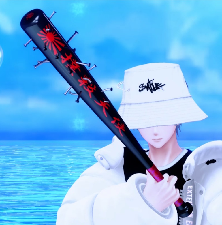 釘バット各種 撲殺天使 ぶんぶん丸3号 ファイヤーパターン 黒 ウッド 釘バット3種 釘無し3種