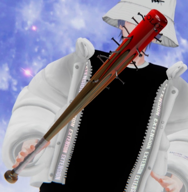 釘バット各種 撲殺天使 ぶんぶん丸3号 ファイヤーパターン 黒 ウッド 釘バット3種 釘無し3種